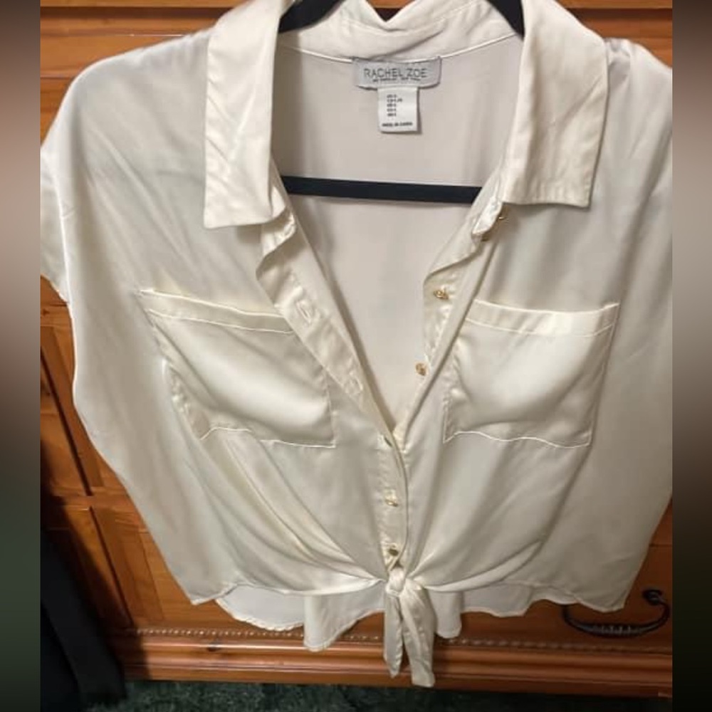Tie front blouse by Rachel Zoe. Very soft, silky feeling